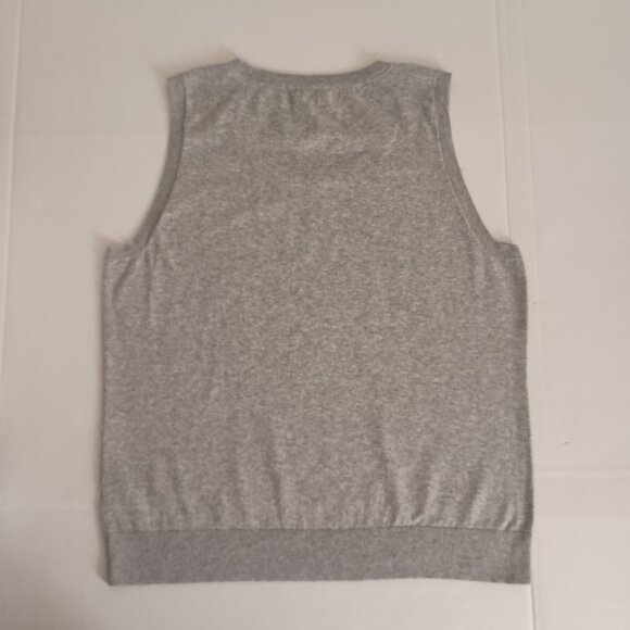 Talbots Women’s Gray Grandpa Style Knit Crew Neck Vest Size XL - Picture 5 of 14